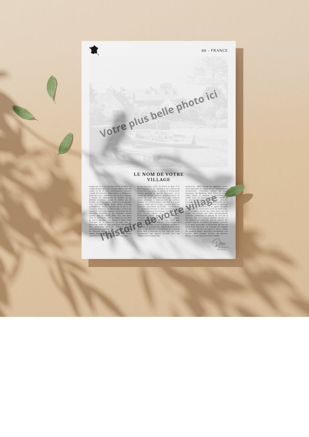 Affiche "Votre village personnalisé"
