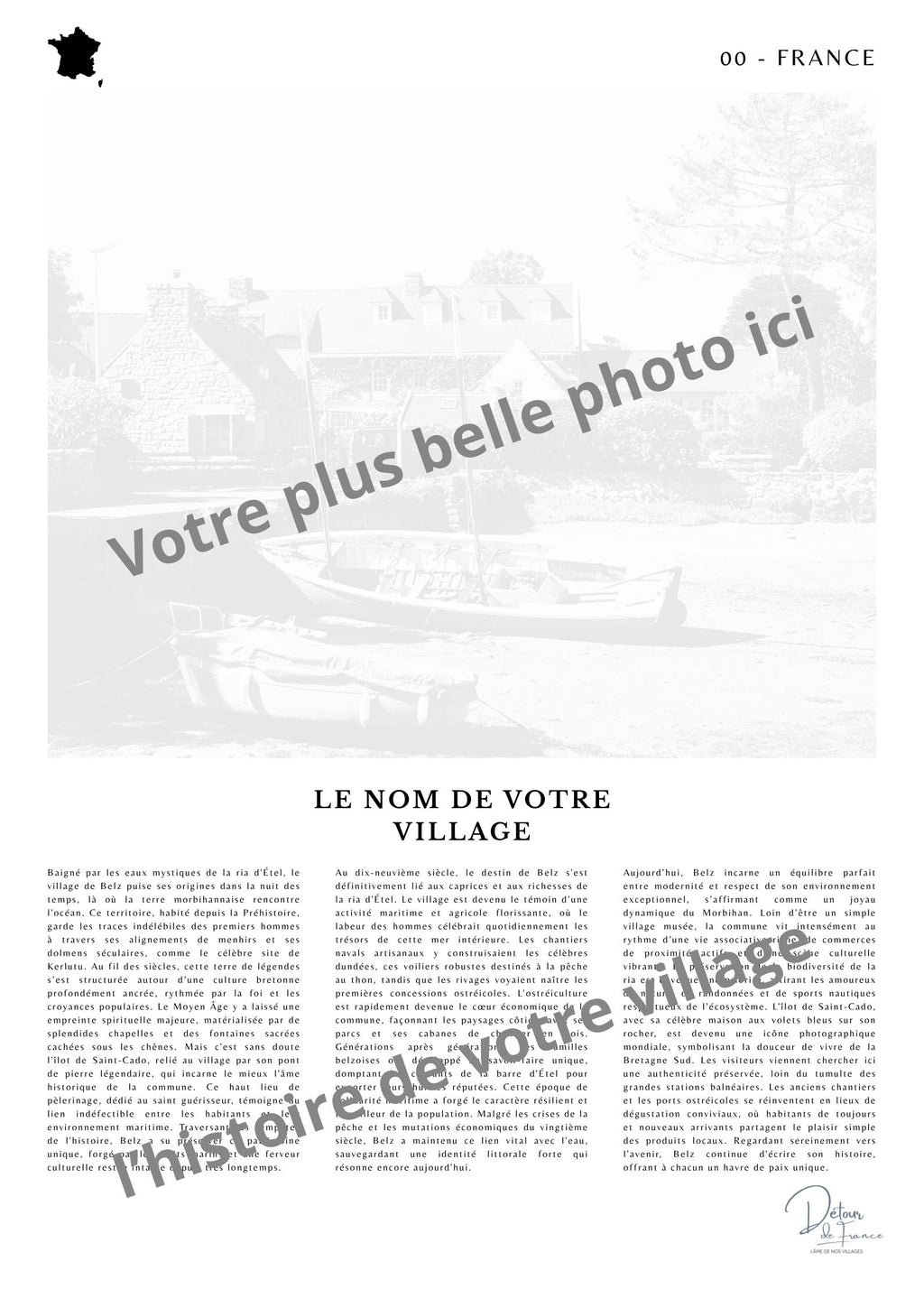 Affiche "Votre village personnalisé"